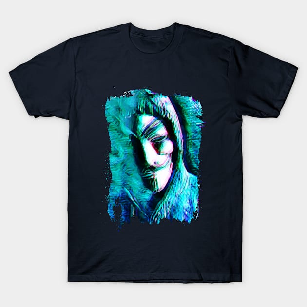 Hacker's face T-Shirt by waelf